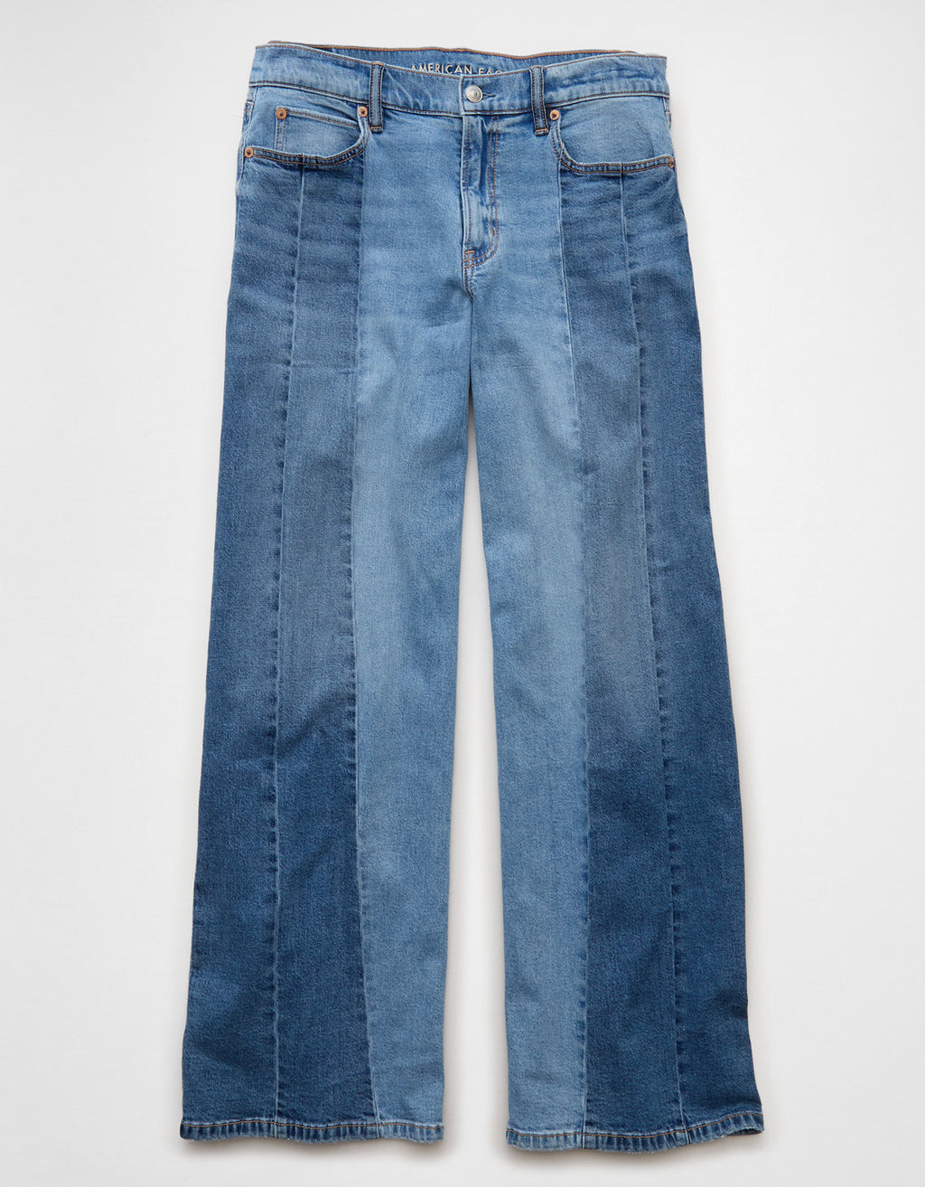 Jean Baggy Wide-Leg con Parches de Tiro Bajo Ae - Azul 0437_5812_469_f