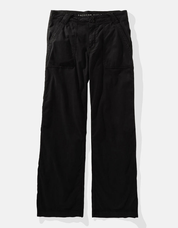 Pantalón Tiro Alto Holgado Mujer AE - Negro