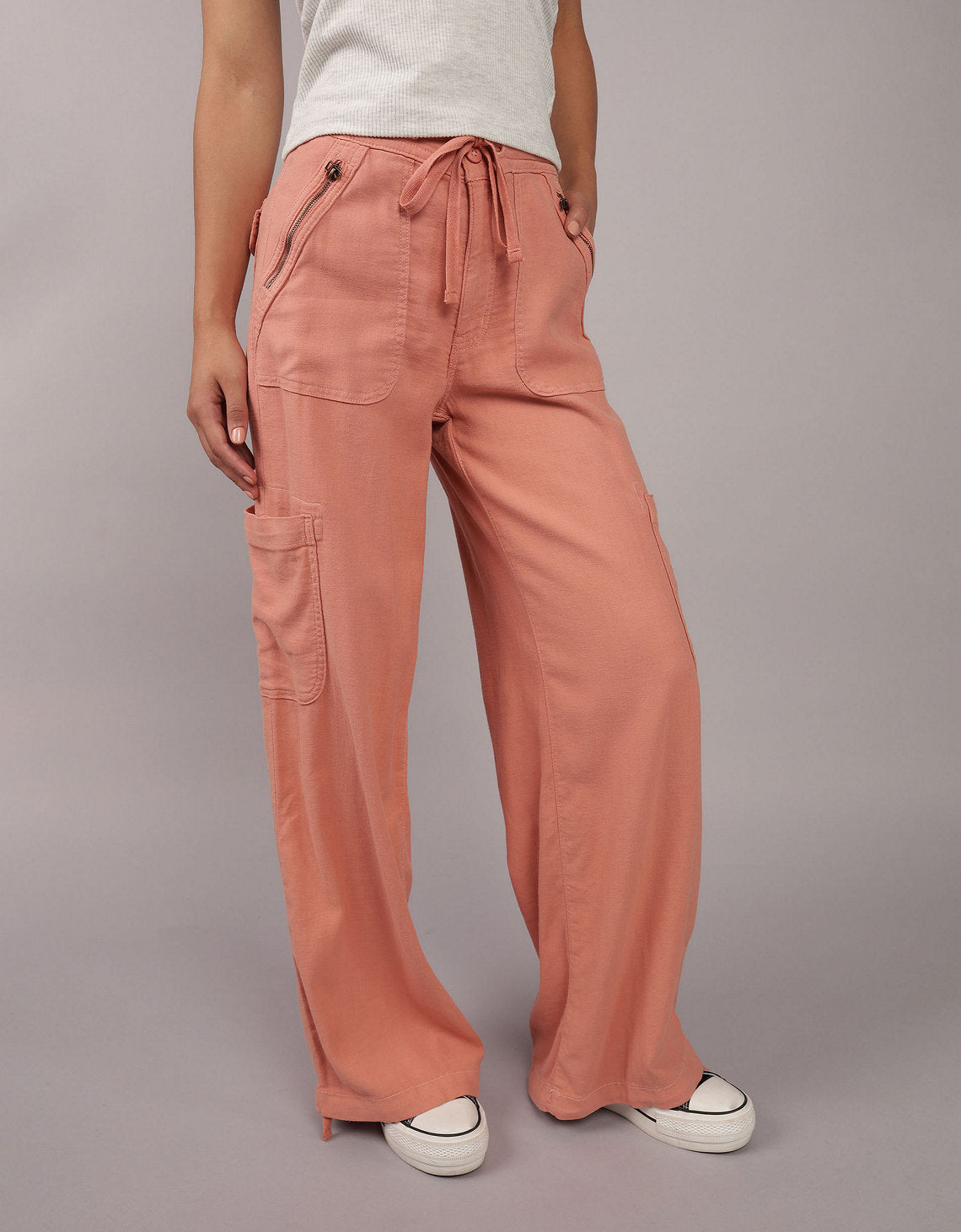 Pantalón Ae Wide Leg cargo - Rosa 0461_5132_639_of