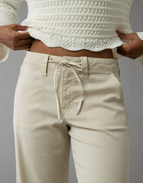 Pantalón ancho de tiro bajo y pierna ancha Ae Stretch - Generico