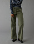 Pantalón ancho de tiro bajo y pierna ancha Ae Stretch - Verde 0461_5431_342_of