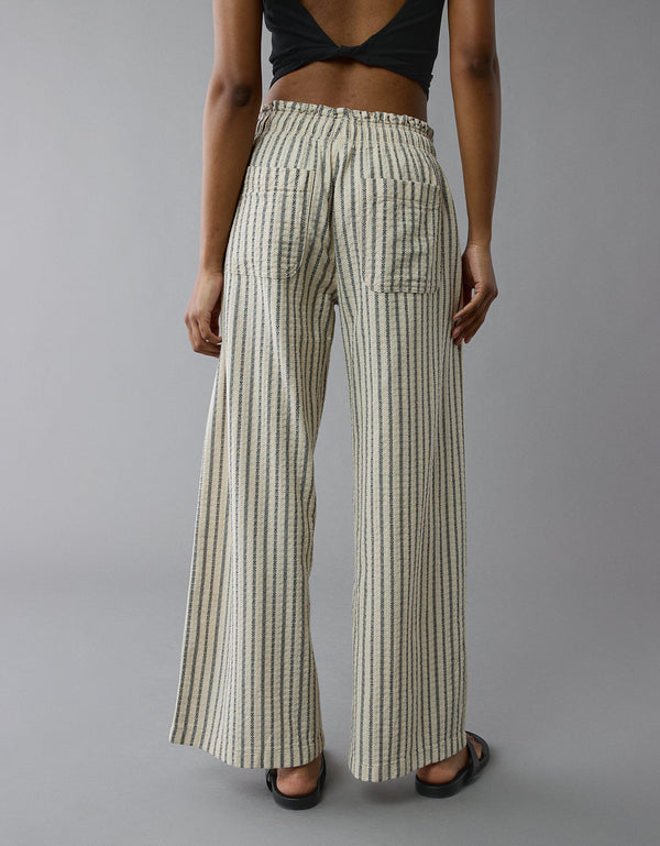 Pantalón de Rayas de Mujer Ae - Negro