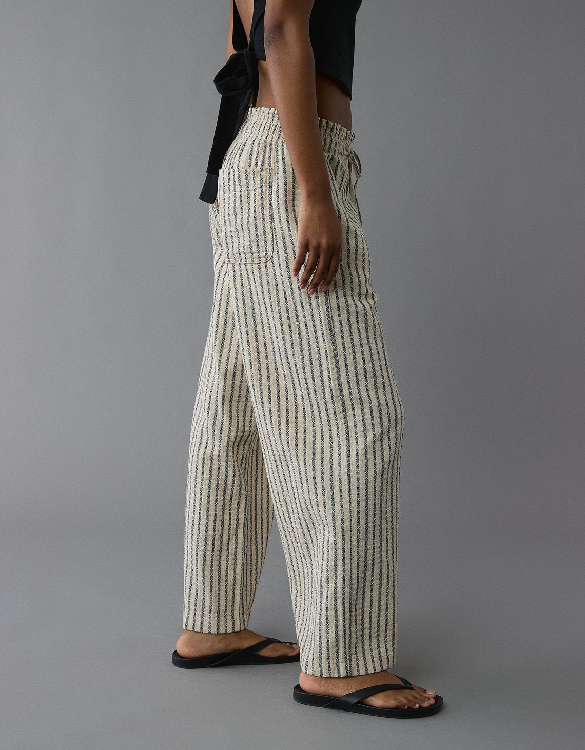 Pantalón de Rayas de Mujer Ae - Negro 0461_5454_032_os