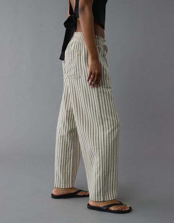 Pantalón de Rayas de Mujer Ae - Negro