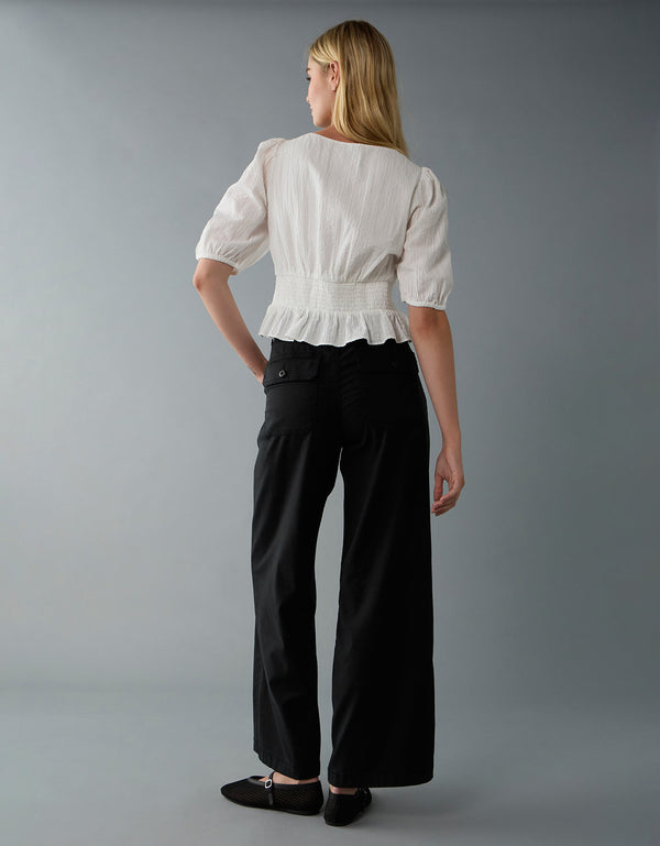 Pantalón Baggy Wide Leg Ae - Negro