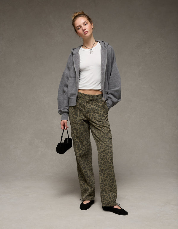 Pantalón Baggy Straight tipo cargo tiro bajo Ae - Generico