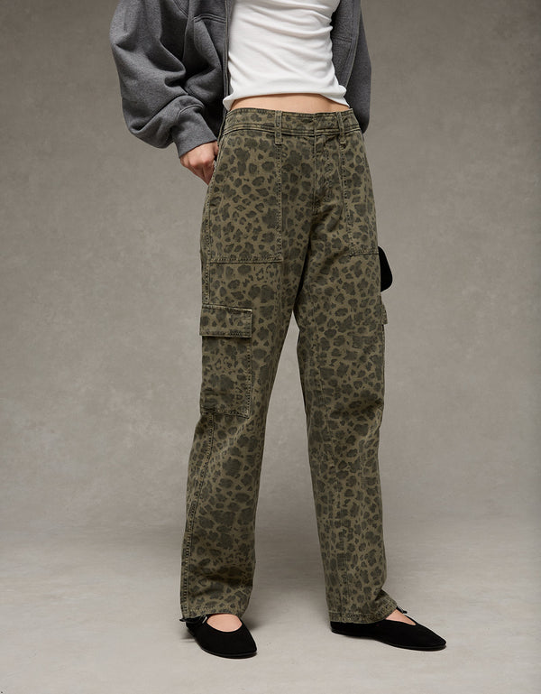 Pantalón Baggy Straight tipo cargo tiro bajo Ae - Generico