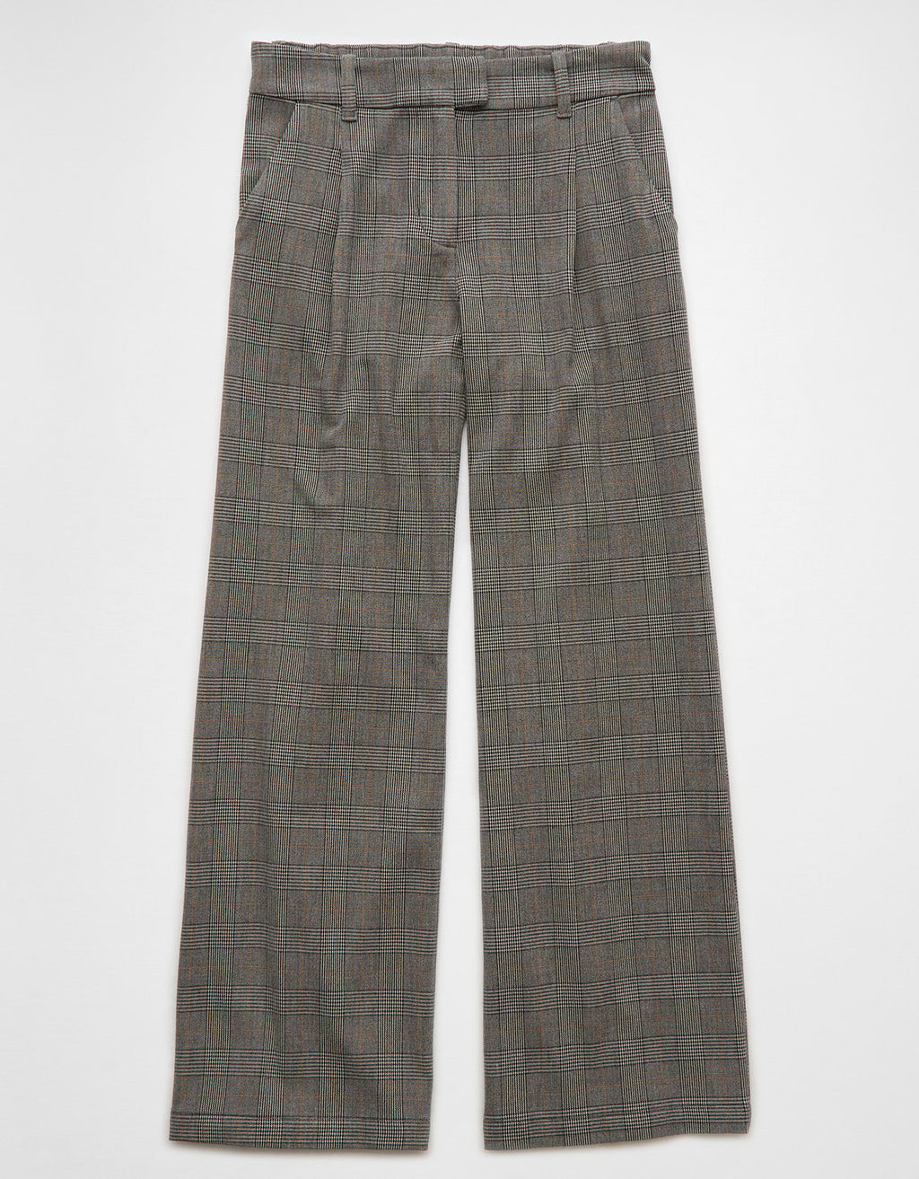 Pantalón con Stretch con patrón de cuadros Mujer AE - Café 0462_5281_026_f