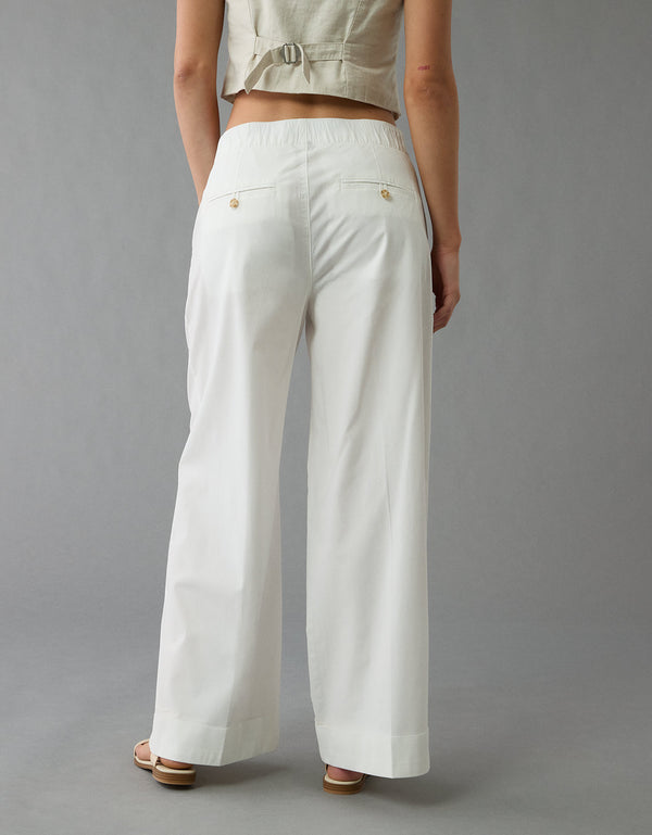 Ae Poplin Pantalón de Vestir - Blanco