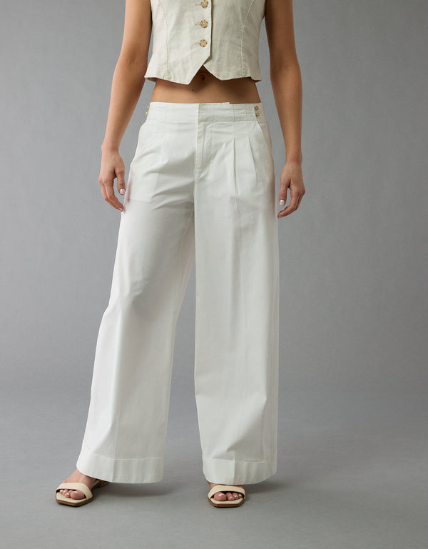 Ae Poplin Pantalón de Vestir - Blanco