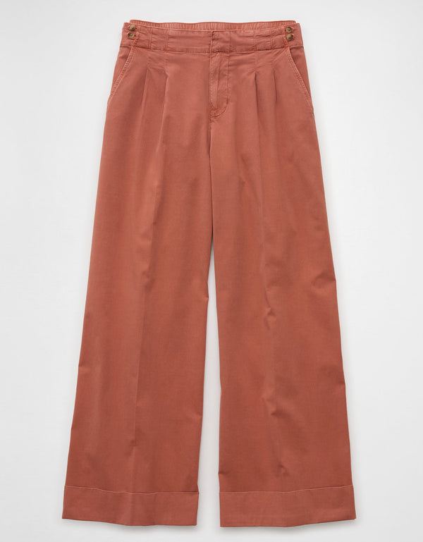 Ae Poplin Pantalón de Vestir - Rojo