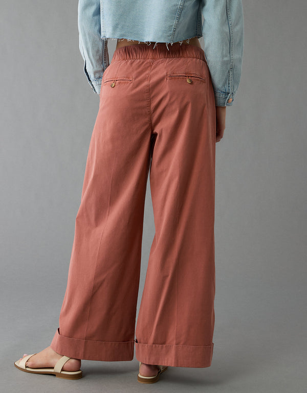 Ae Poplin Pantalón de Vestir - Rojo