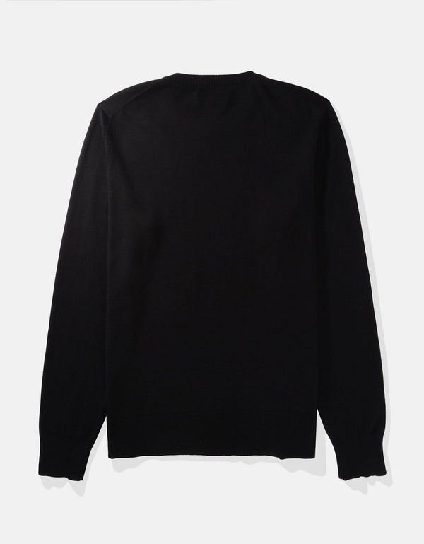 Polera cuello redondo Manga Larga Hombre AE - Negro