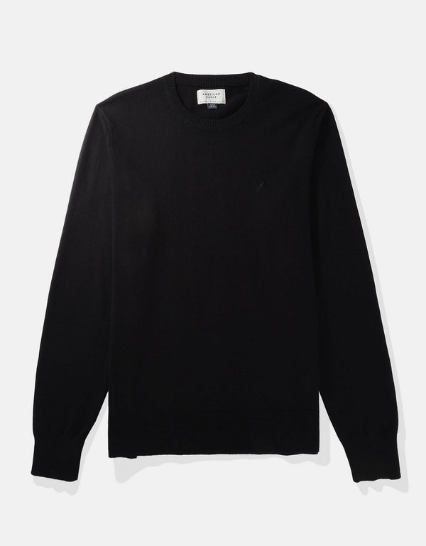 Polera cuello redondo Manga Larga Hombre AE - Negro