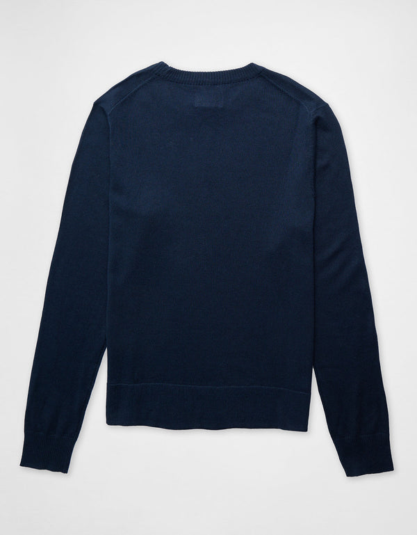 Polera cuello redondo Manga Larga Hombre AE - Azul