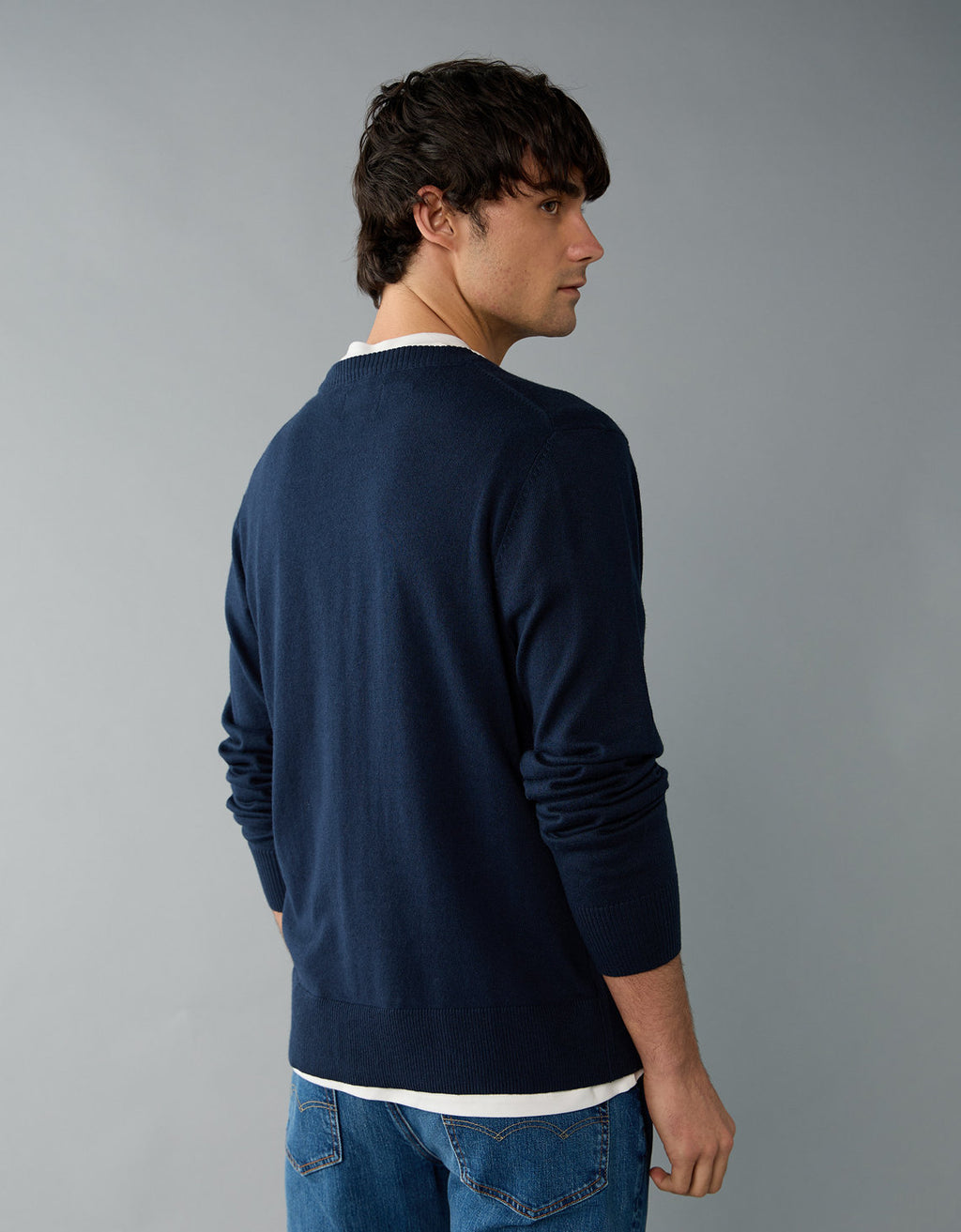 Polera cuello redondo Manga Larga Hombre AE - Azul 1142_1931_405_ob