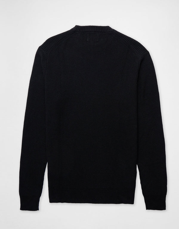 Tejido Ae cuello redondo - Negro