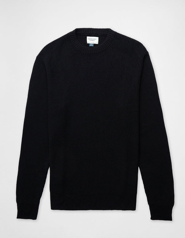 Tejido Ae cuello redondo - Negro