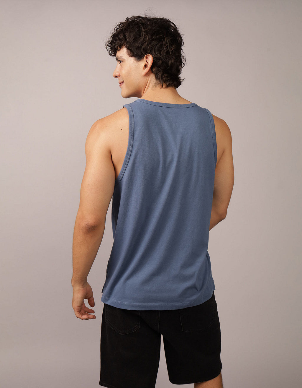 Polo sin Cuello de Cuello Redondo Ae - Azul 1161_4519_410_ob