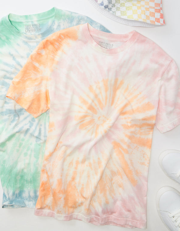 Polo sin Cuello Ae Súper suave, Tie-dye - Naranja