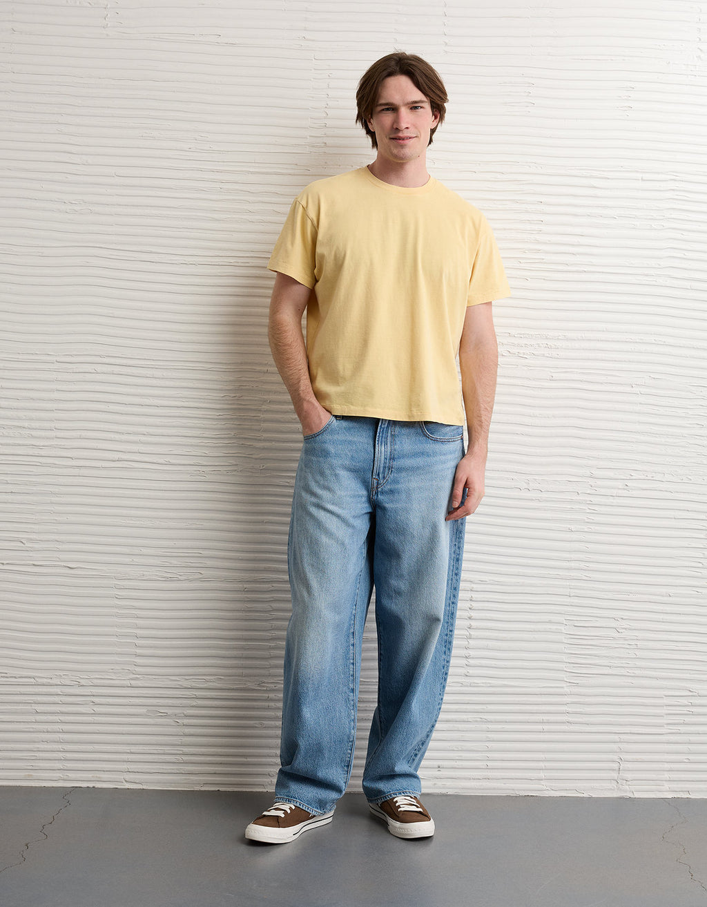Camiseta ajustada desgastada Ae. - Amarillo 1162_4972_700_os