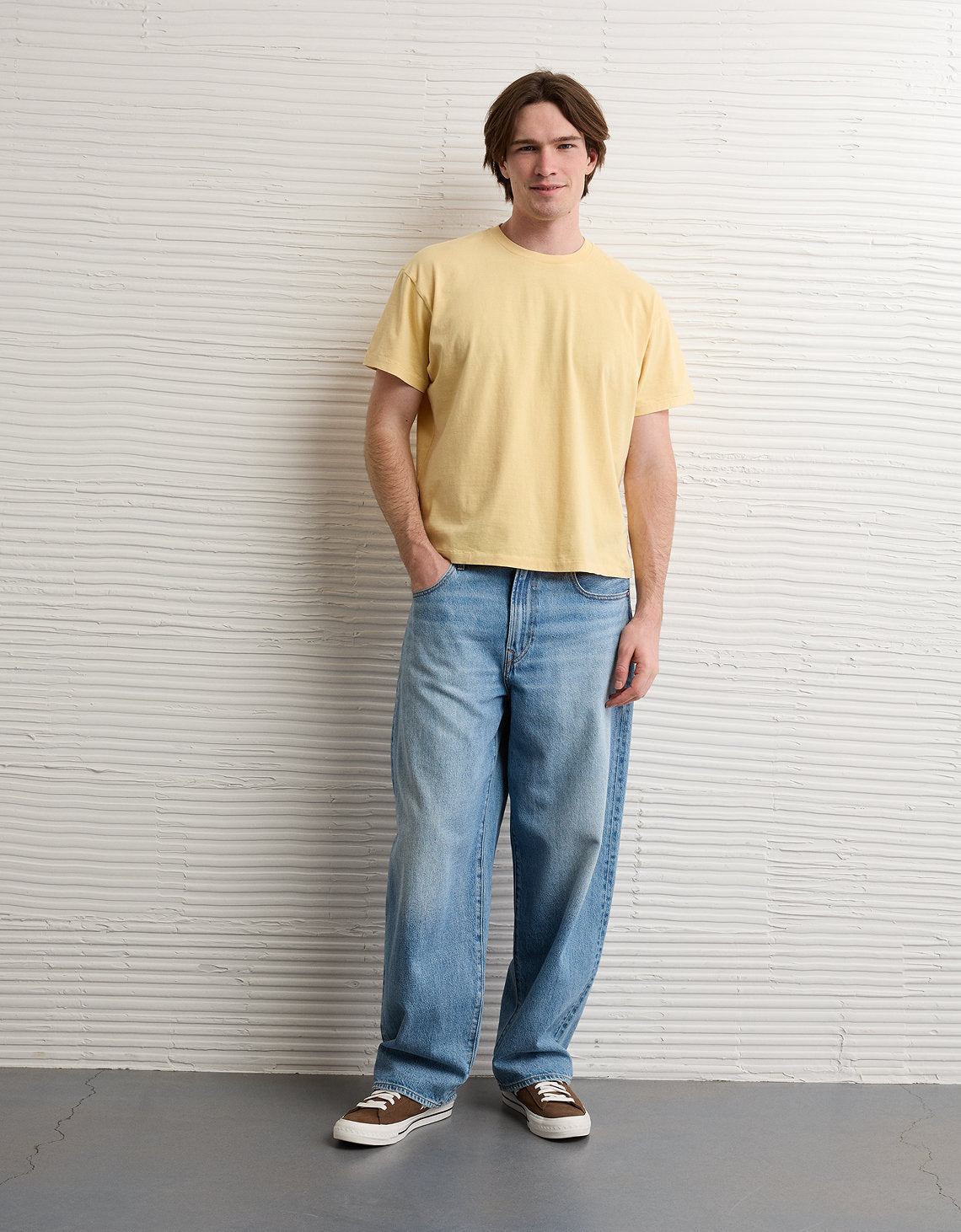 Camiseta ajustada desgastada Ae. - Amarillo 1162_4972_700_os