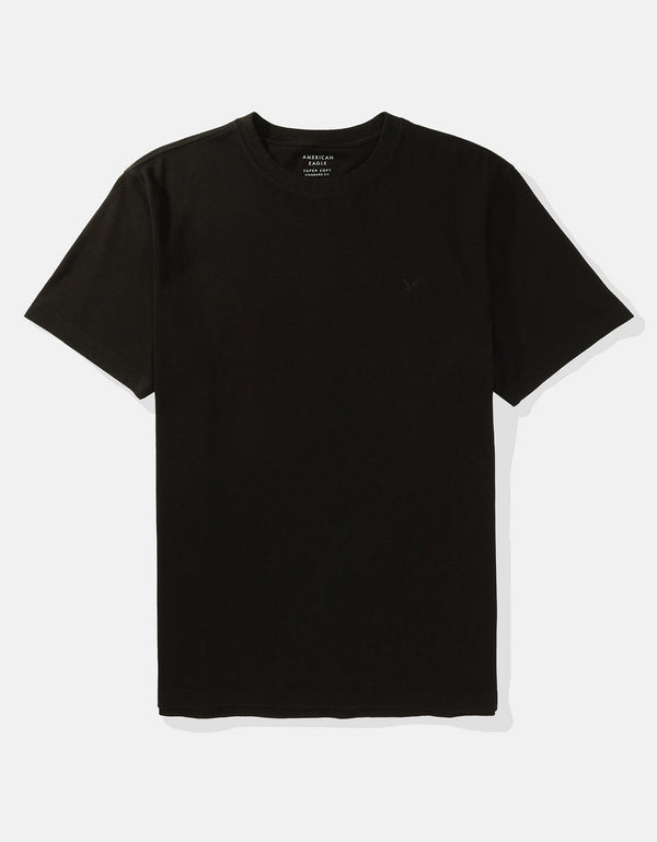 Polo sin Cuello Manga Corta Ae - Negro