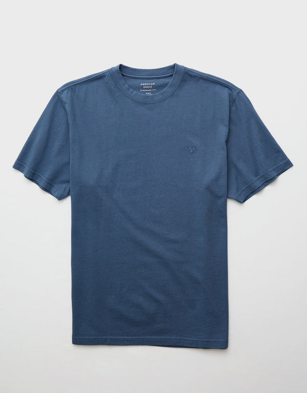 Polo sin Cuello Manga Corta Ae - Azul