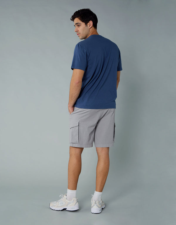 Polo sin Cuello Manga Corta Ae - Azul