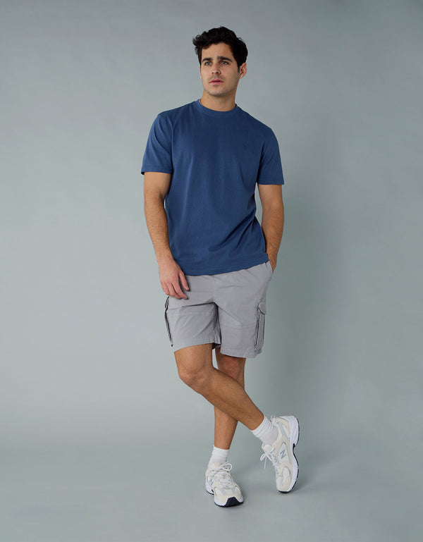 Polo sin Cuello Manga Corta Ae - Azul