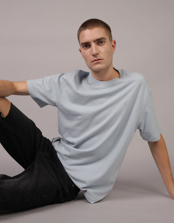 Polo sin Cuello Manga Corta Ae - Azul