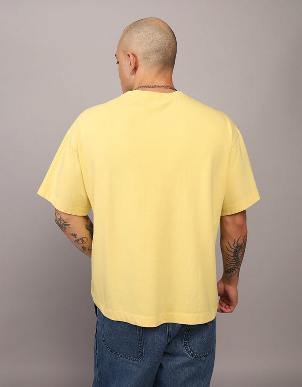 Polo sin Cuello AE x Manuel Turizo de Hombre - Amarillo