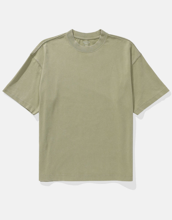 Polo sin Cuello de punto afelpado Ae Boxy - Verde