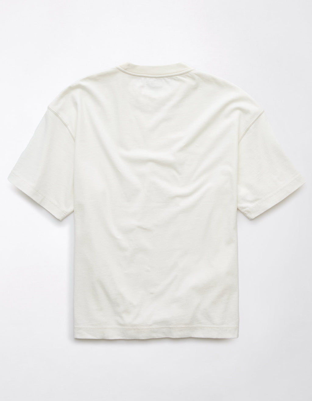 Polo sin Cuello de punto afelpado Ae Boxy - Blanco 1164_4436_100_b