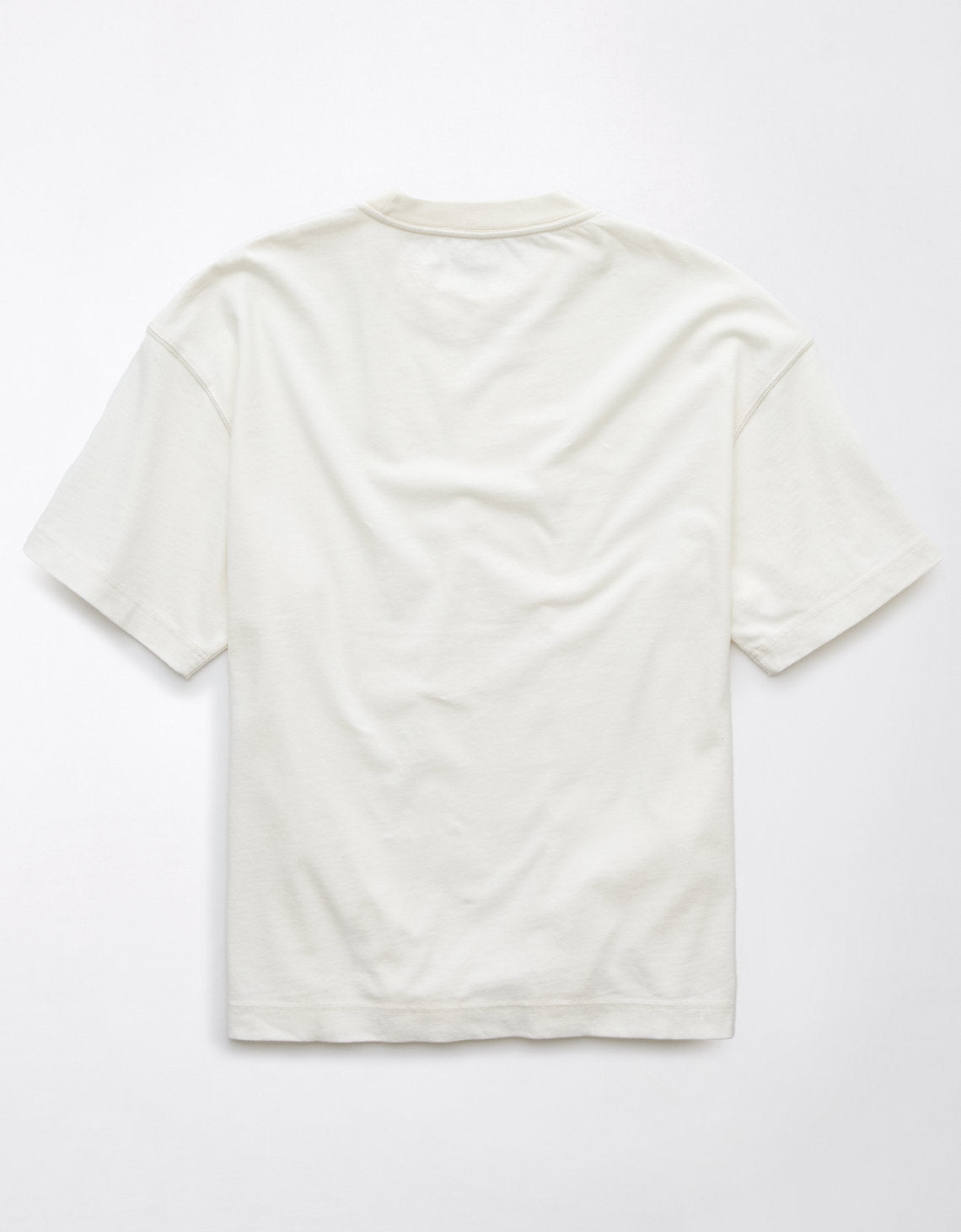 Polo sin Cuello de punto afelpado Ae Boxy - Blanco 1164_4436_100_b