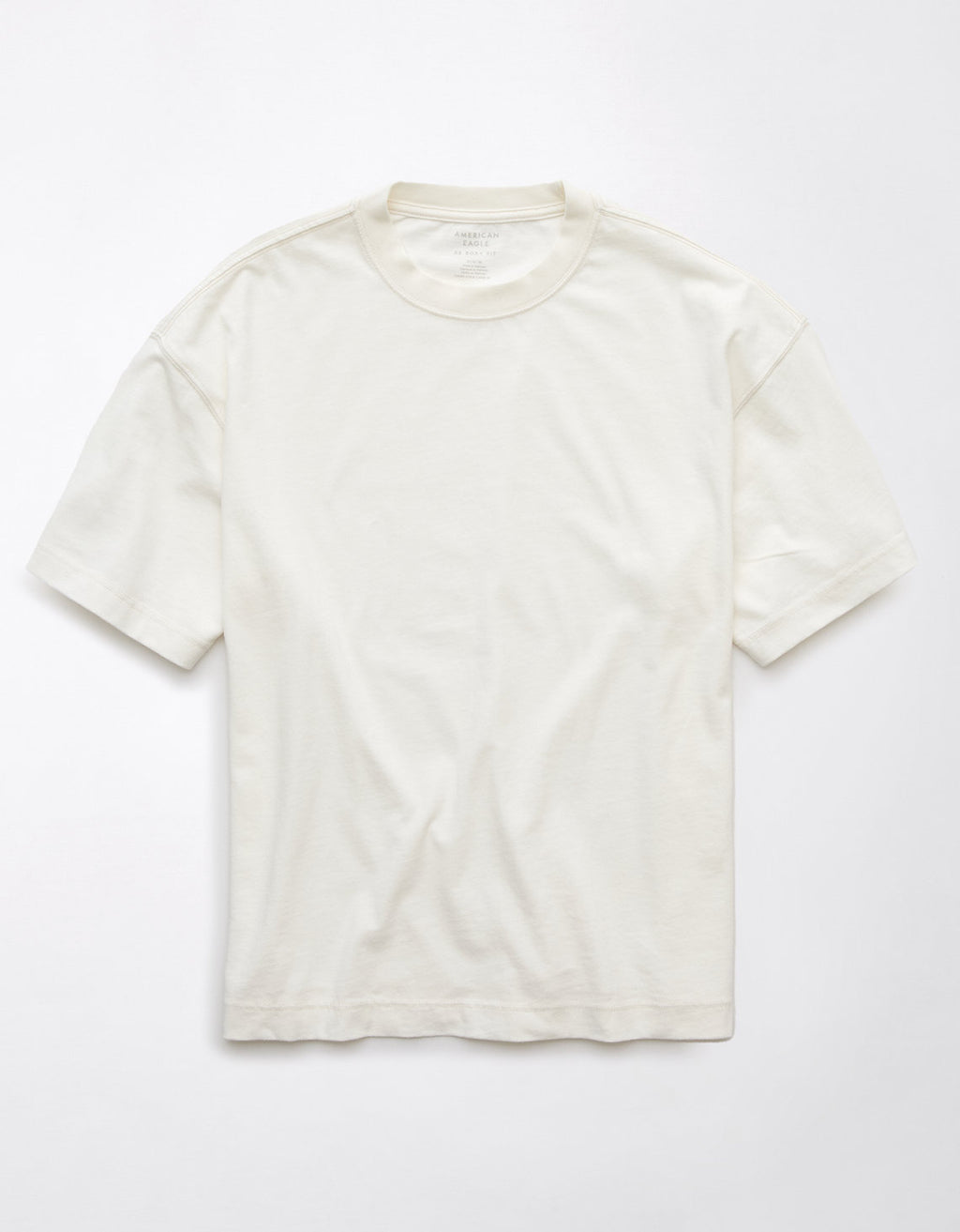 Polo sin Cuello de punto afelpado Ae Boxy - Blanco 1164_4436_100_f