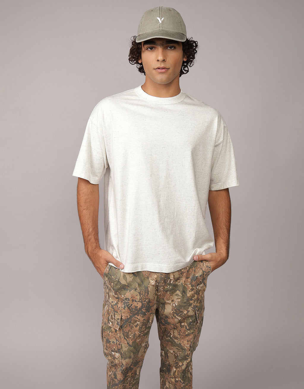 Polo sin Cuello Oversized Ae - Blanco 1164_4565_100_of