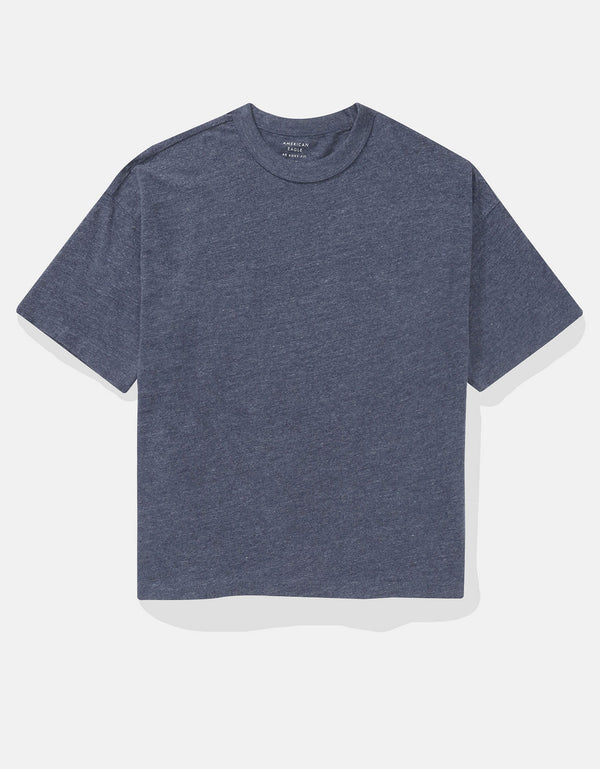 Polo sin Cuello Oversized Ae - Azul