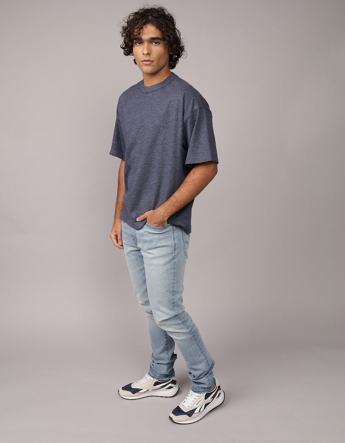 Polo sin Cuello Oversized Ae - Azul 1164_4565_993_of
