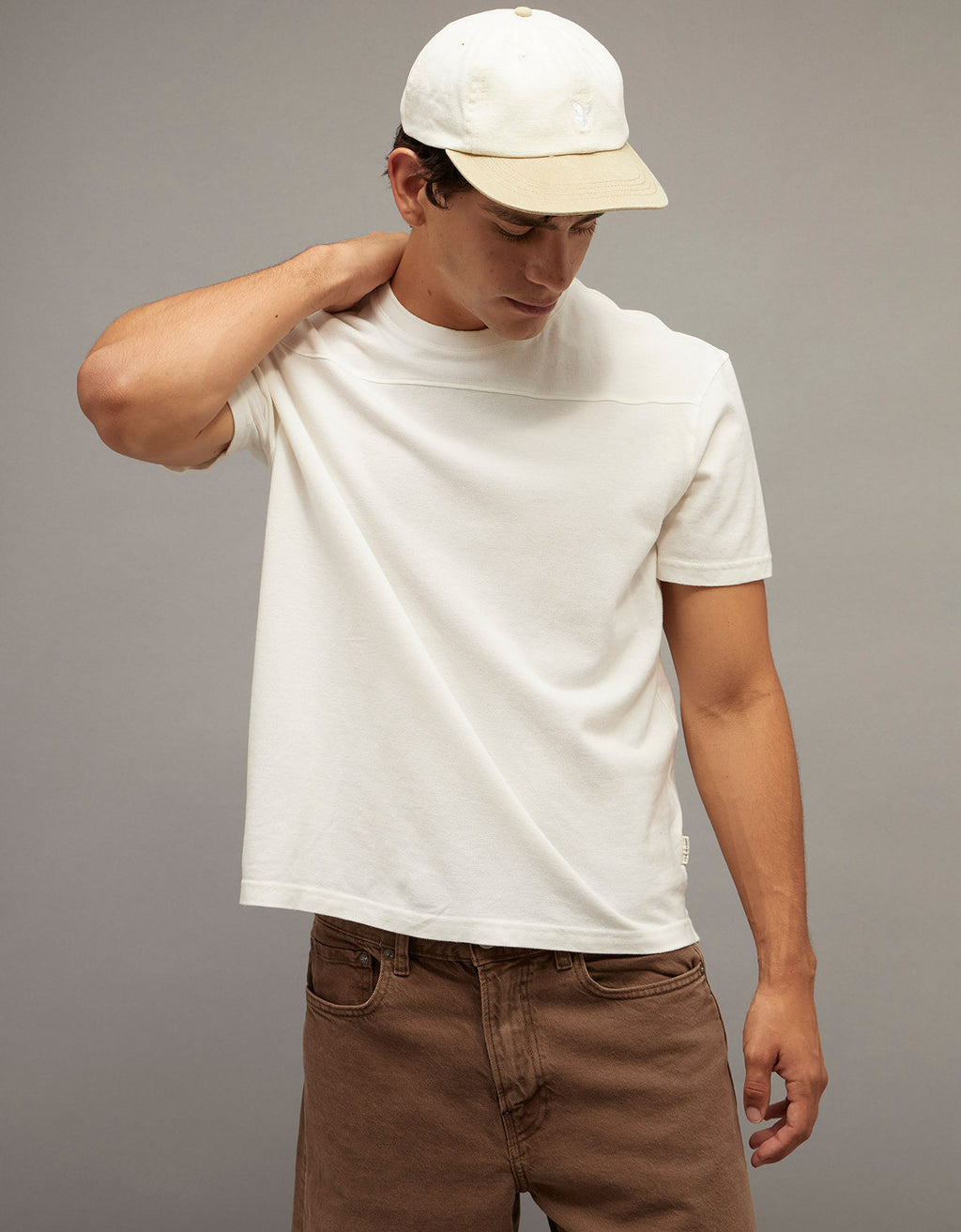 Camiseta Piqué de Manga Corta Ae - Blanco 1164_5185_101_of