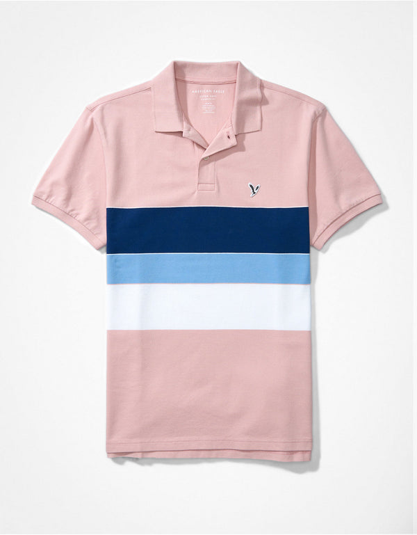 Polo sin Cuello AE con cuello - Rosa