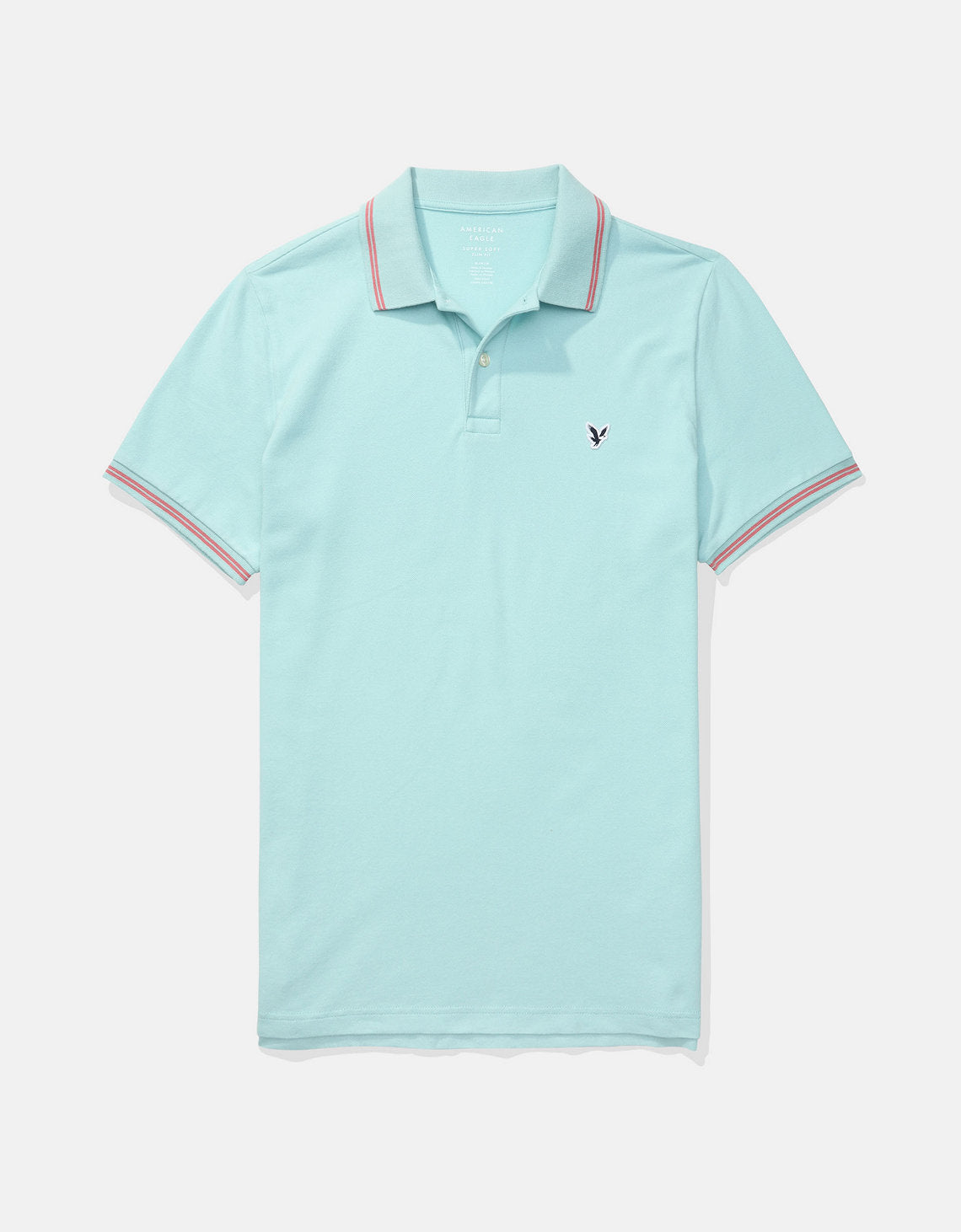 Polo sin Cuello Polo en Pique Ae con Logo - Azul 1165_2902_387_f