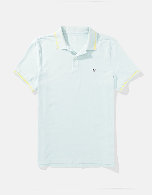 Polo sin Cuello tipo polo de piqué de hombre AE - Generico