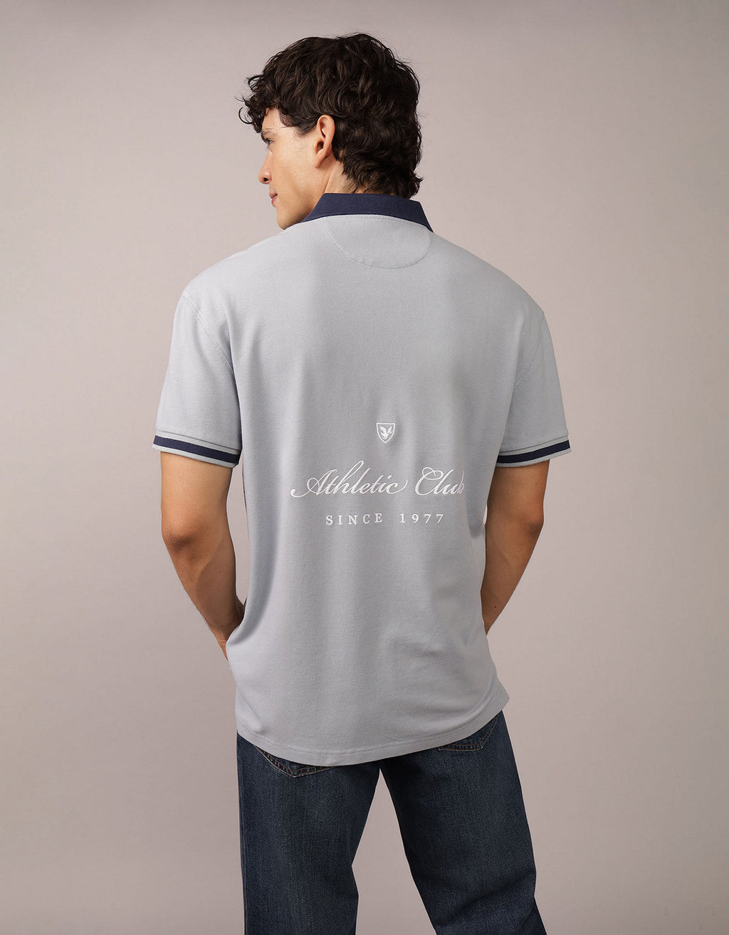 Polo sin Cuello Polo con Logo Ae - Azul 1165_4405_400_ob