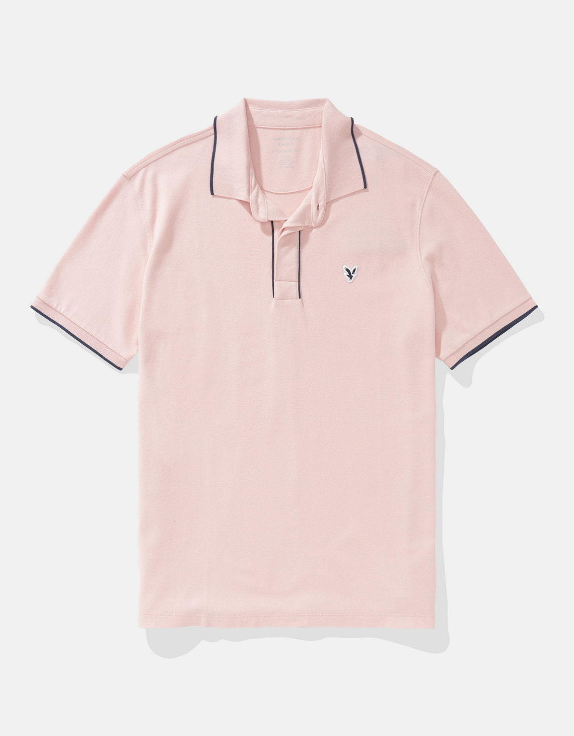 Polo de Piqué Elástico con Apariencia Desgastada para Hombre - Rosa 1165_4559_615_f