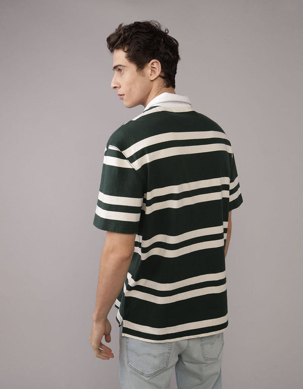Camiseta Polo Ajustada de Piqué Flex Ae - Verde