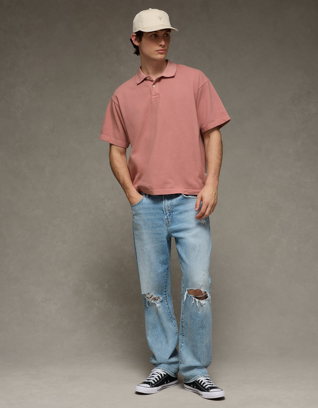 Camiseta Tipo Polo Boxy Ae - Rosa 1165_4983_639_of