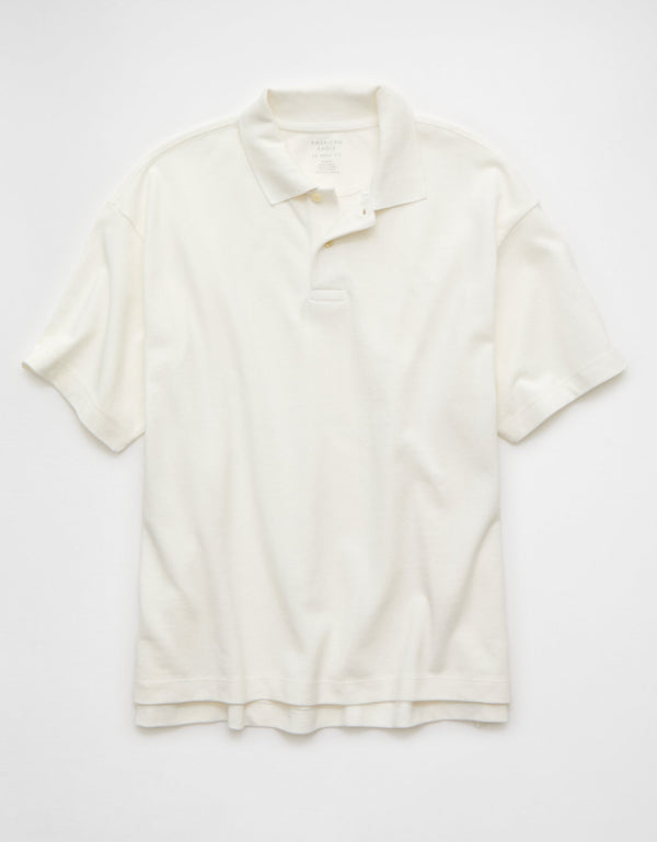 Camiseta Polo Boxy Ae - Blanco