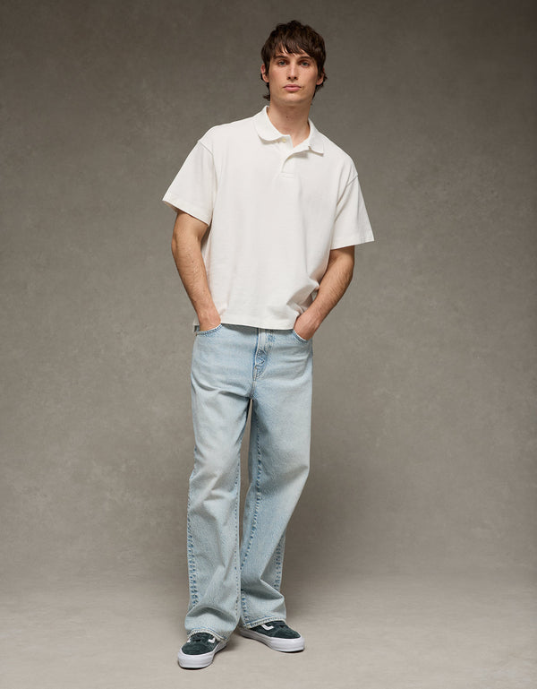 Camiseta Polo Boxy Ae - Blanco