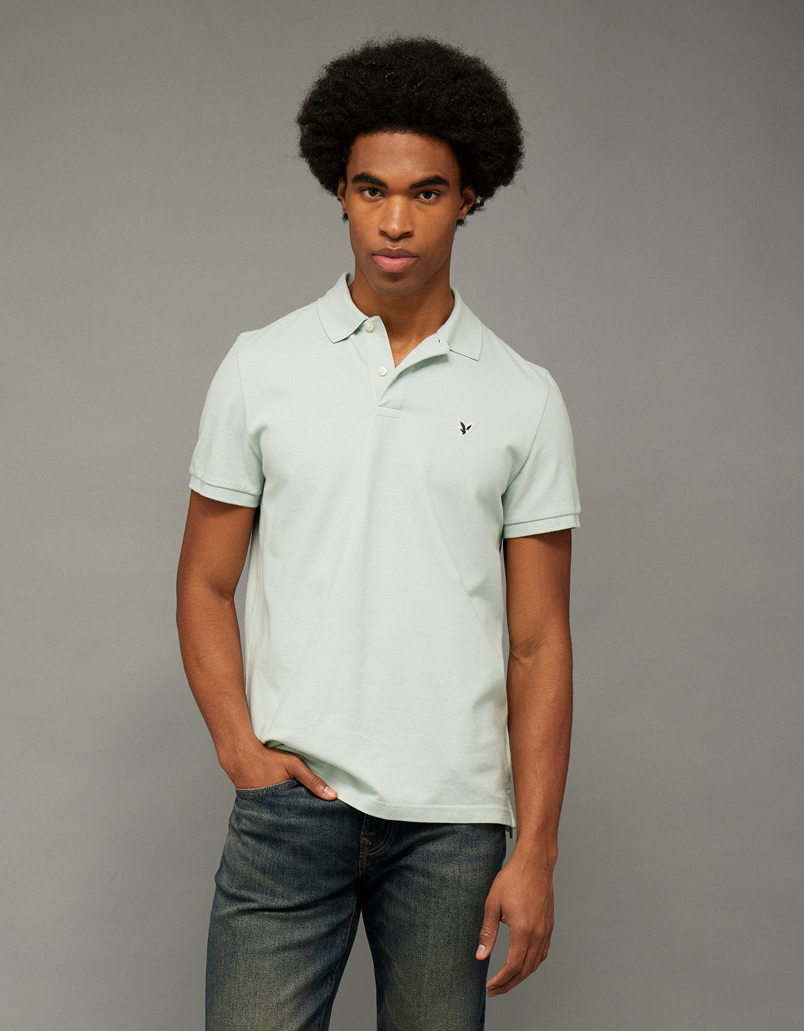 Polo en Tejido Piqué Slim Fit para Hombre - Verde 1165_9146_392_of